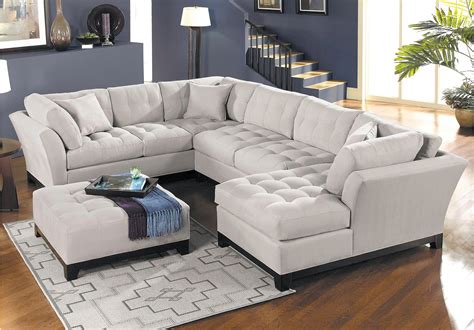 We bought three beautiful leather couches that came better than. . Cindy crawford sectional